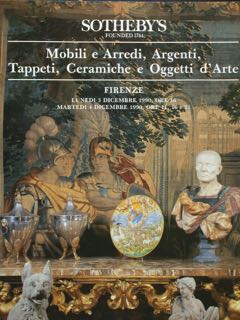 Mobili e Arredi, Argenti, Tappeti, Ceramiche e Oggetti d’Arte. Firenze, …