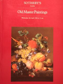 Old Master Paintings. London, Wednesday 4 April 1984.