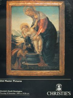 Old Master Pictures. South Kensington, Thursday 8 December 1994.