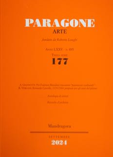 PARAGONE Arte. Anno LXXV - N.895 Anno LXXV. Terza serie …