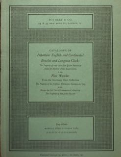 SOTHEBY & CO. CATALOGUE OF Important English and Continental Bracket …