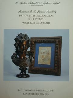 Succession de M. Jacques Petithory. DESSINS ANCIENS TABLEAUX ANCIENS IMPORTANTES …