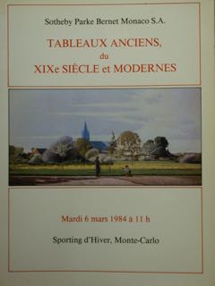 TABLEAUX ANCIENs, dU XIXe SIÈCLE et Modernes. Sporting d'Hiver, Monte-Carlo, …