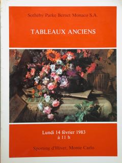 Tableaux Anciens. Monte Carlo, Lundi 14 Fevrier 1983.