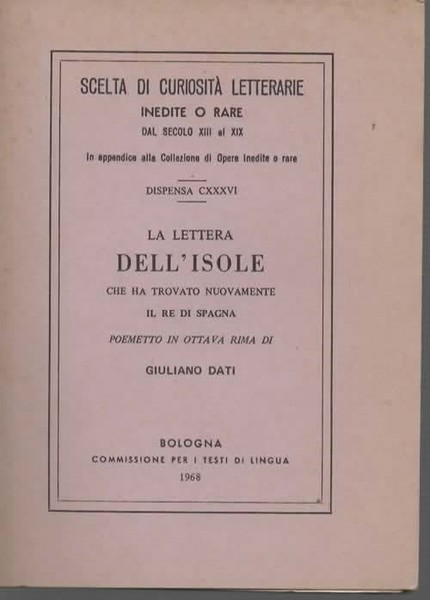 La lettera dell'Isole che ha trovato nuovamente il Re di …