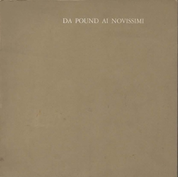 Da Pound ai Novissimi. Profilo per una antologia di poeti …