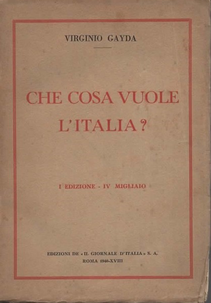 Che cosa vuole l'Italia?