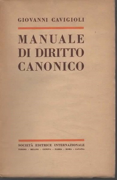 Manuale di diritto canonico.