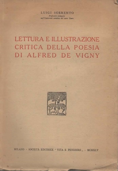Lettura e illustrazione critica della poesia di Alfred de Vigny.