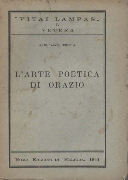L'arte poetica di Orazio.