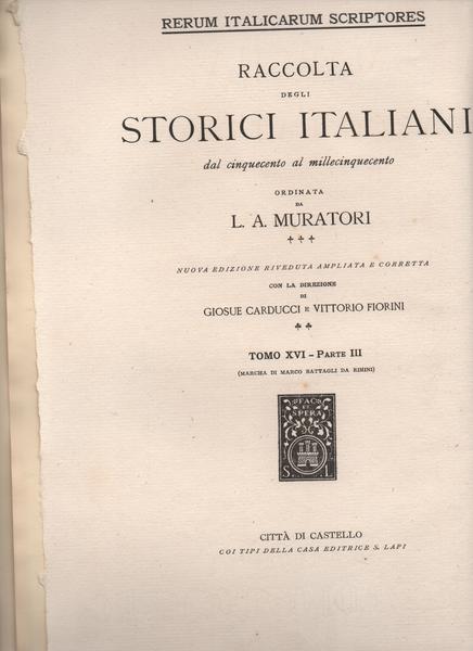 Marcha di Marco Battagli da Rimini [ AA. 1212 - …