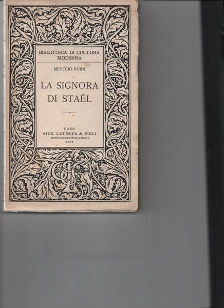 La signora di Stael.