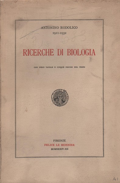RICERCHE DI BIOLOGIA con dieci tavole e 5 figure nel …