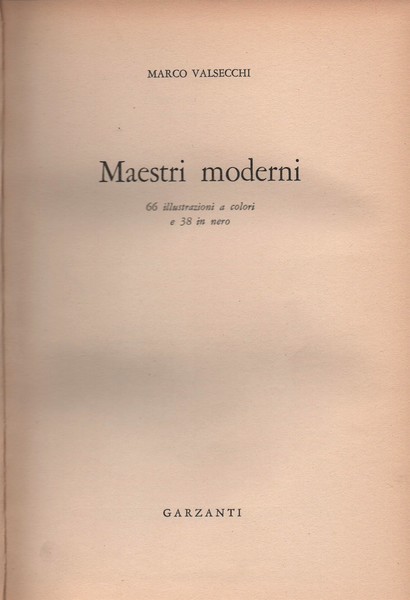 MAESTRI MODERNI