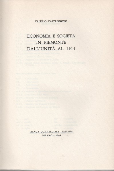 Economia e società in Piemonte dall'Unità al 1914.