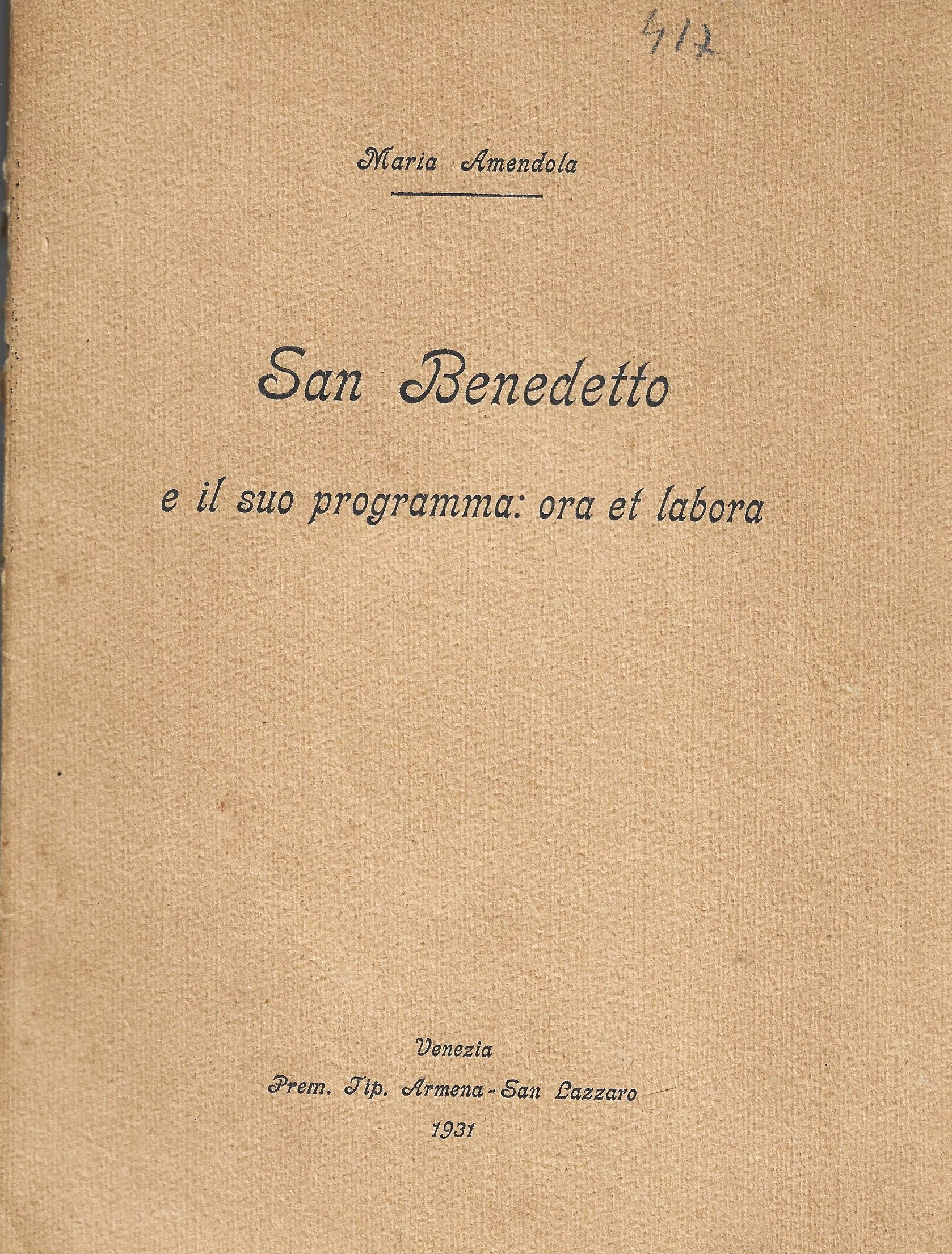 San Bendetto e il suo programma Ora et Labora.