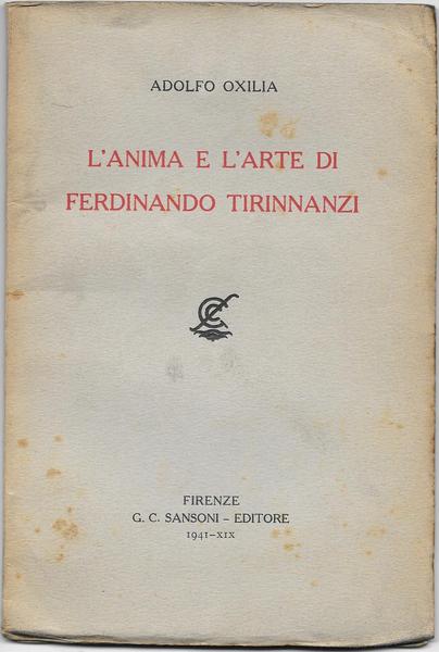 L'anima e l'arte di Ferdinando Tirinnanzi.