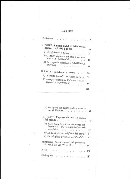 L'esegesi biblica e il problema del male in Voltaire.