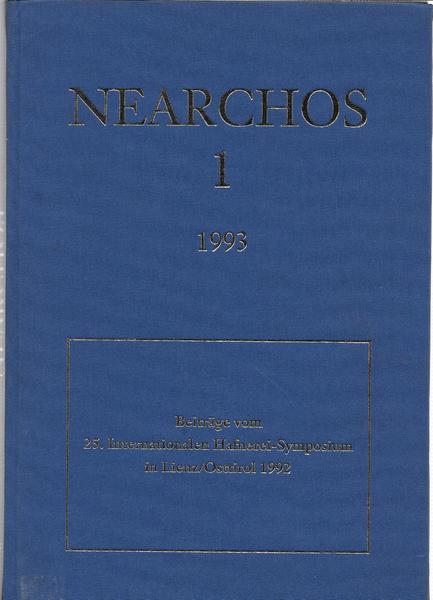 Nearchos 1 (1993): Beitrage vom 25. Internationales Hafnerei-Symposium in Lienz/Osttirol …