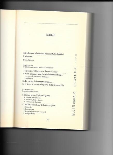 Percorsi del riconoscimento. Tre studi.