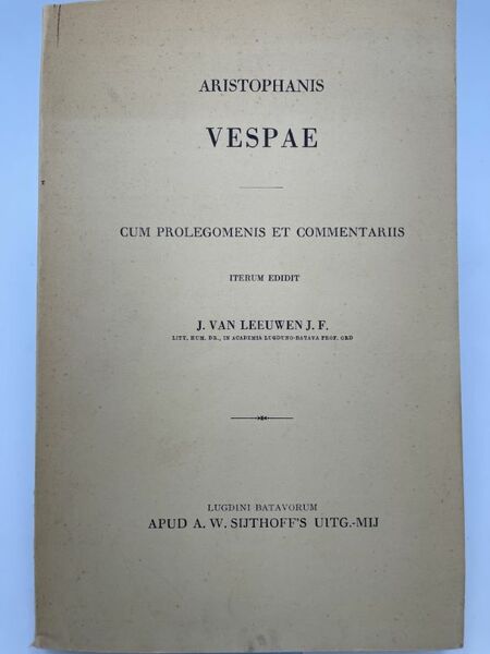 Vespae. Cum prolegomenis et commentariis