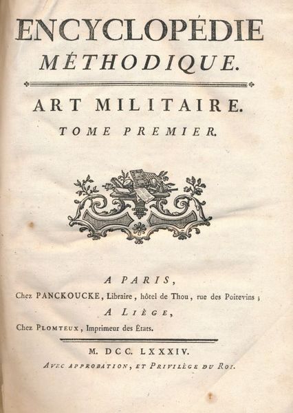 Encyclopédie méthodique. Art militaire