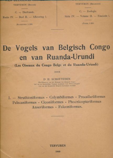 De Vogels van Belgisch Congo en van Ruandi - Urundi. …