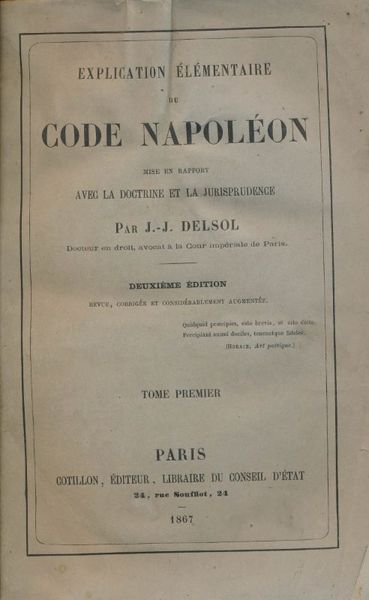 Explication élémentaire du Code Napoléon mise en rapport avec la …