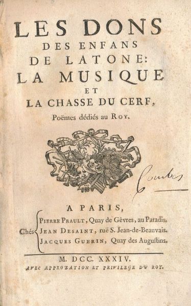 Les dons des enfans de Latone : La musique et …