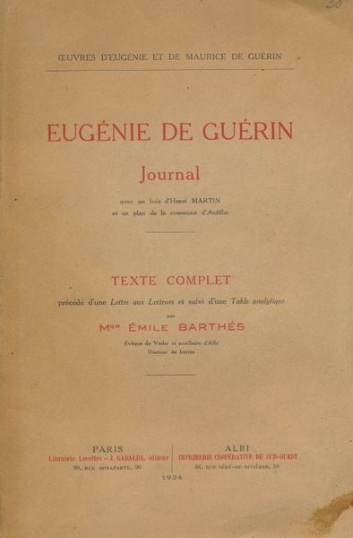 Eugénie de Guérin. Journal