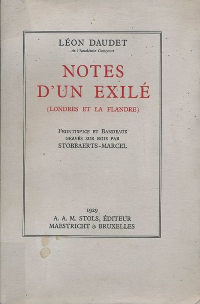 Notes d'un exilé (Londres et la Flandre)