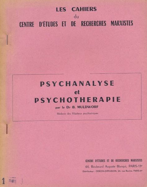 Psychanalyse et psychothérapie