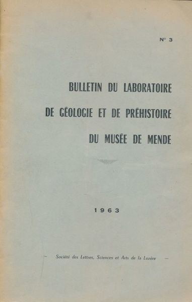 Bulletin du Laboratoire de Géologie et Préhistoire du Musée de …