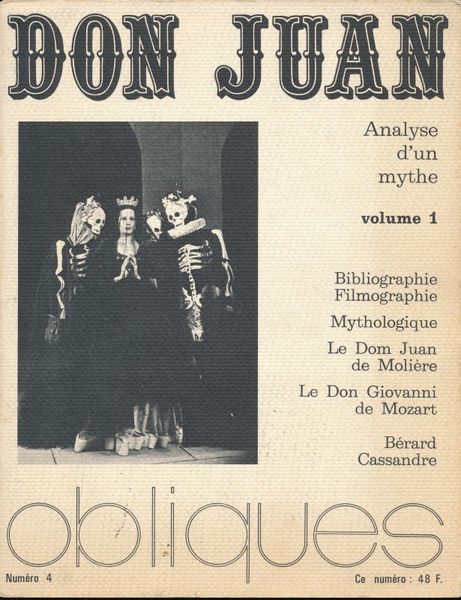 Don Juan. Analyse d'un mythe. 2 volumes. Complet