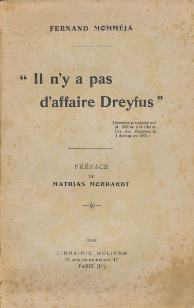 Il n'y a pas d'affaire Dreyfus