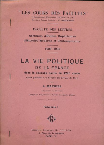 La vie politique de la France dans la seconde partie …