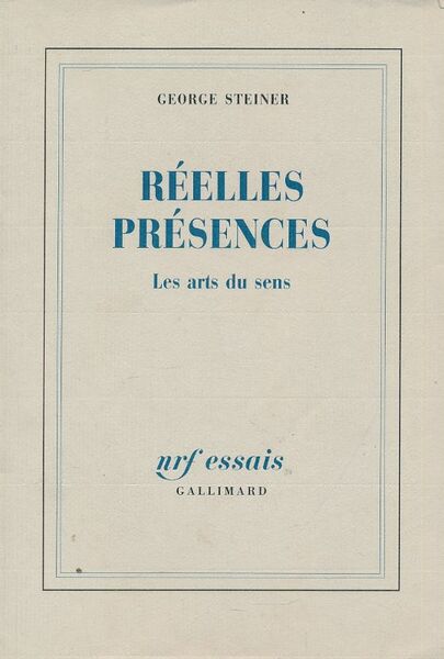 Réelles présences. Les arts du sens