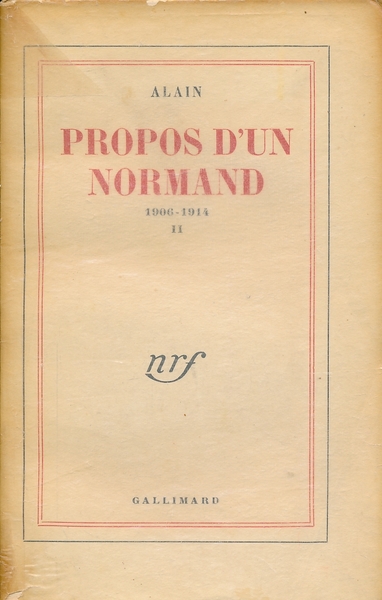 Propos d'un normand. II. 1906 - 1914