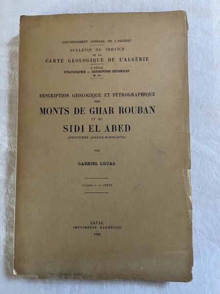 Description géologique et pétrographique des Monts de Ghar Rouban et …