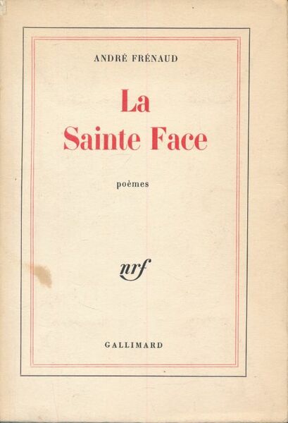 La sainte face. Poèmes