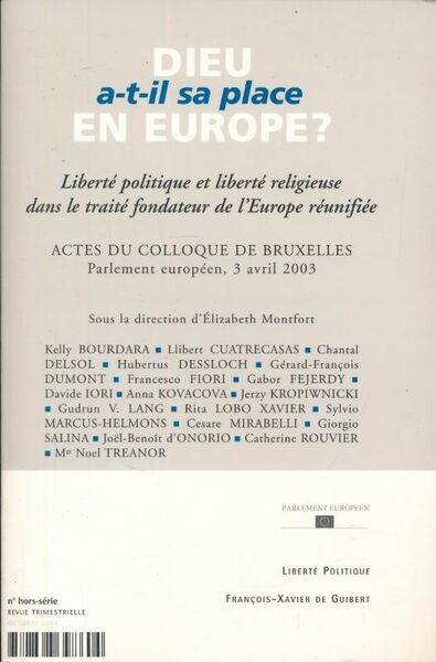 Dieu a-t-il sa place en Europe ?