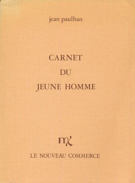 Carnet du jeune homme