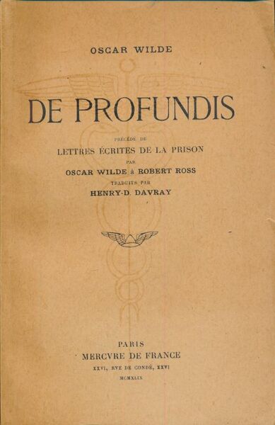 De profundis précédé de Lettres écrites de la prison