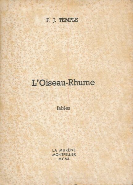 L'Oiseau-Rhume. Fables