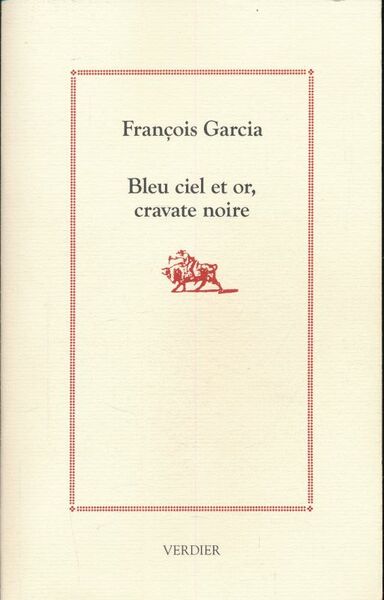 Bleu ciel et or, cravate noire