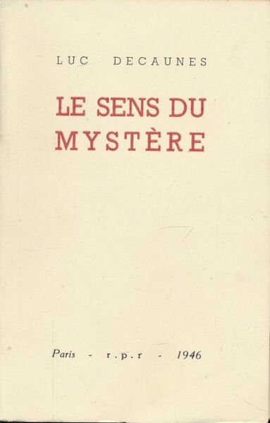 Le sens du mystère