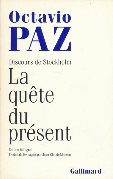 Discours de Stokholm. La quête du présent