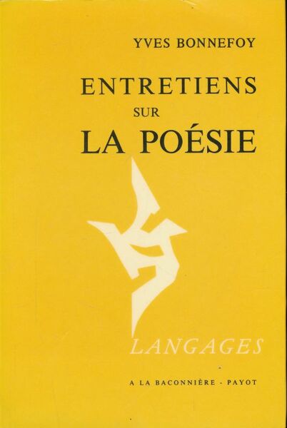Entretiens sur la poésie