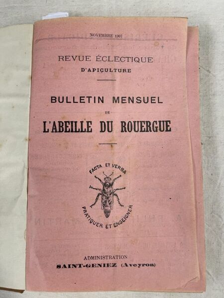 Revue éclectique d'apiculture. Bulletin mensuel de l'Abeille du Rouergue. Année …