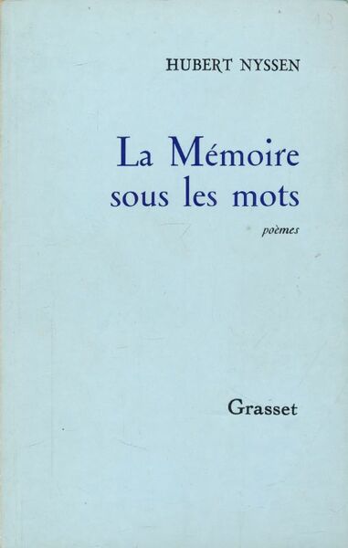 La Mémoire sous les mots